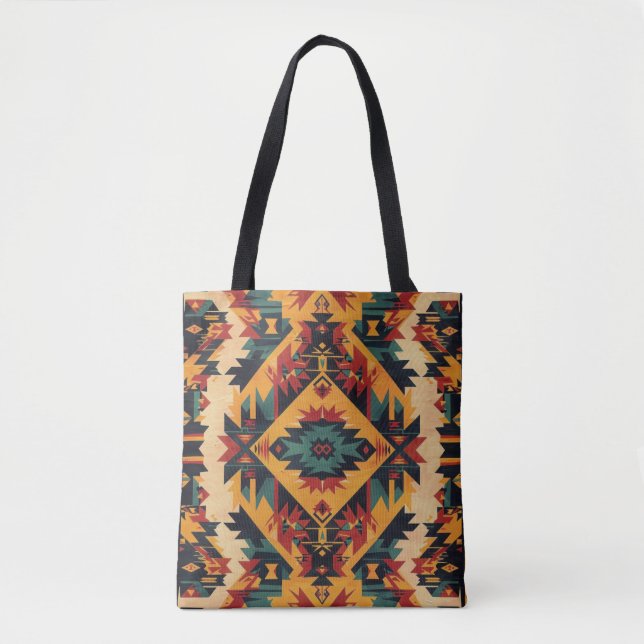 Native American Boho Design Tote Bag (Front)