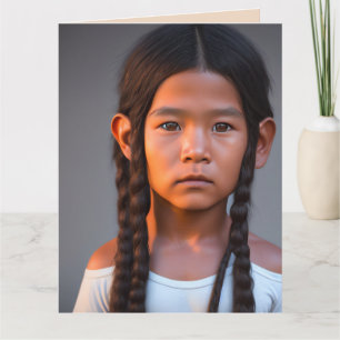 NATIVE AMERICAN BOY ART BIRTHDAY GREETING CARDS