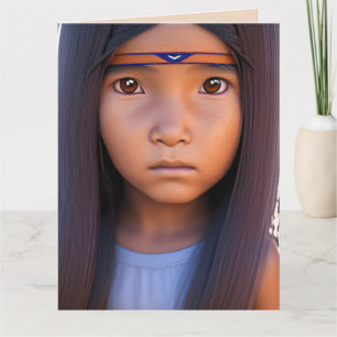 NATIVE AMERICAN BOY PAPOOSE ART BIRTHDAY CARDS