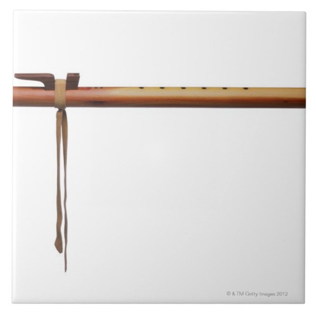 Native American Cedar Flute Tile (Front)