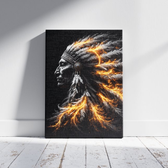 Native American Chief Canvas Print (Creator Uploaded)