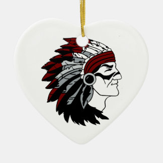 Native American Chief Ceramic Ornament