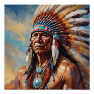 Native American Chief no 1 Poster