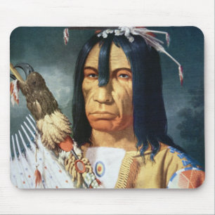 Native American Chief of the Cree people of Canada Mouse Pad