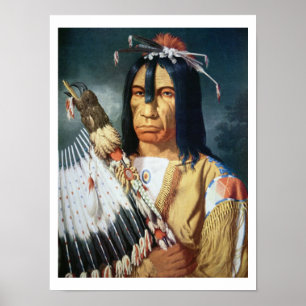 Native American Chief of the Cree people of Canada Poster