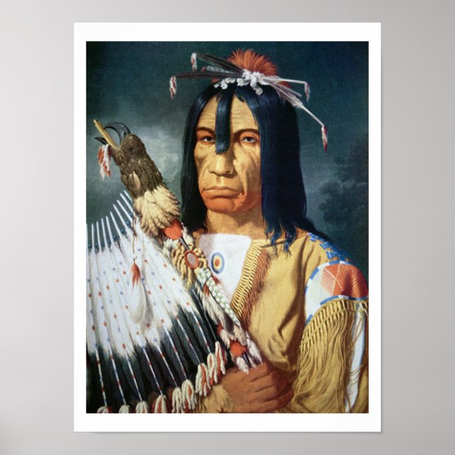 Native American Chief of the Cree people of Canada Poster (Front)