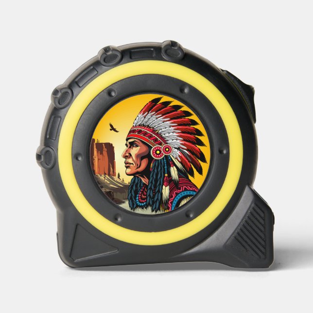 Native American Chief on wild Landscape Sunset 1 (Front)