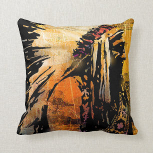 Native American Chief Throw Pillow