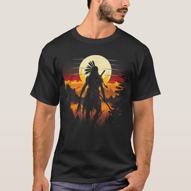 Native American Chief Tribes Culture Sacred Sioux T-Shirt (Front)