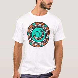 NATIVE AMERICAN  CIRCLE LIZARD DESIGN T-Shirt