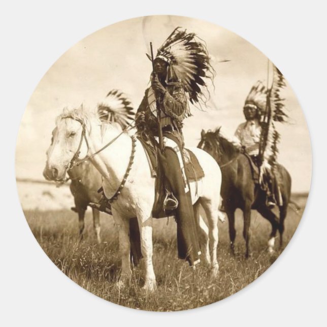 Native American Classic Round Sticker (Front)