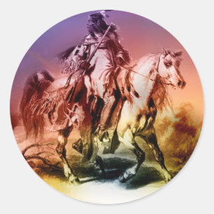Native American Classic Round Sticker