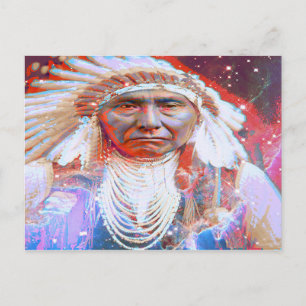Native American Crazy Horse Postcard