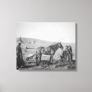 Native American Cree people of Western Canada, c.1 Canvas Print