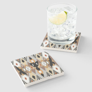 Native American Crow Stone Coaster