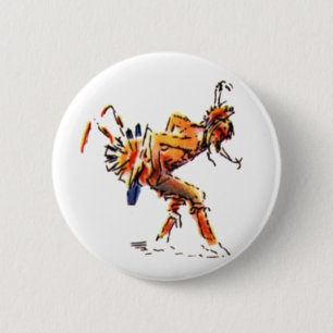 Native American Dancer 2 Inch Round Button