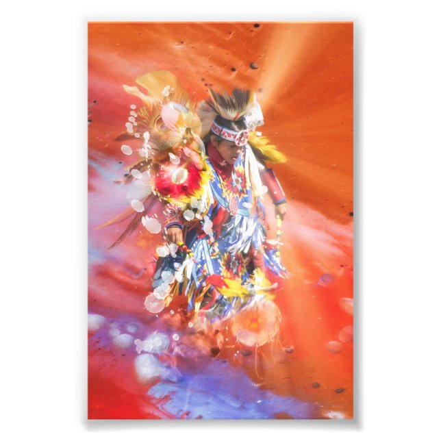 Native American DANCING  WOLVES Photo Print (Front)