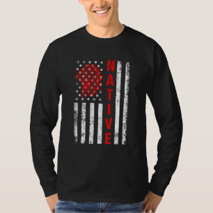 Native American Day Vintage Flag Usa Indigenous Pe T-Shirt