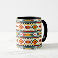 Native American Design - Green Rust Orange Yellow