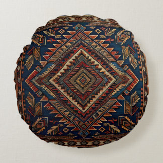 Native American design round throw Pillow 