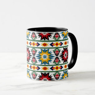 Native American Design - Vibrant Starburst Pattern Mug