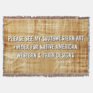 Native American Designs etc. Throw Blankets