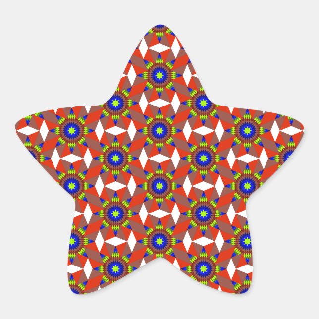 Native American Designs Star Sticker (Front)