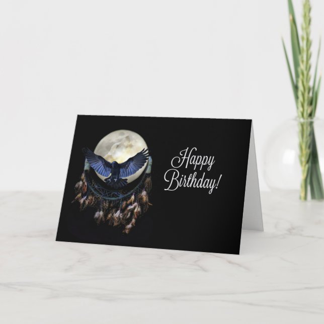Native American Dream Catcher Birthday Card (Front)
