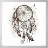 Native American Dreamcatcher Art Print Poster