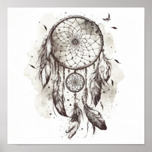 Native American Dreamcatcher Art Print Poster