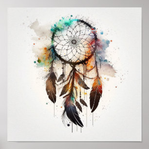 Native American Dreamcatcher Art Print Poster