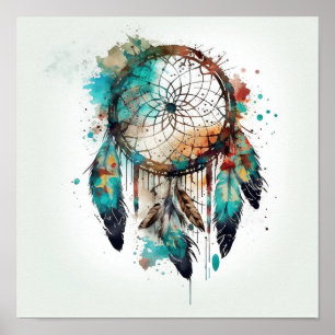 Native American Dreamcatcher Art Print Poster