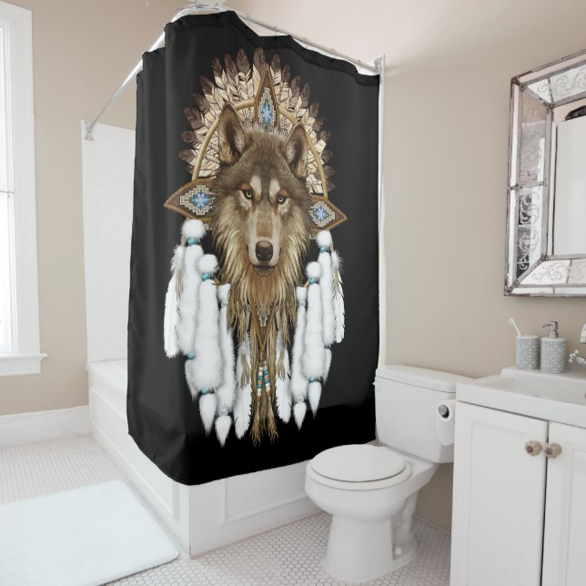 Native American Dreamcatcher Wolf (In Situ)