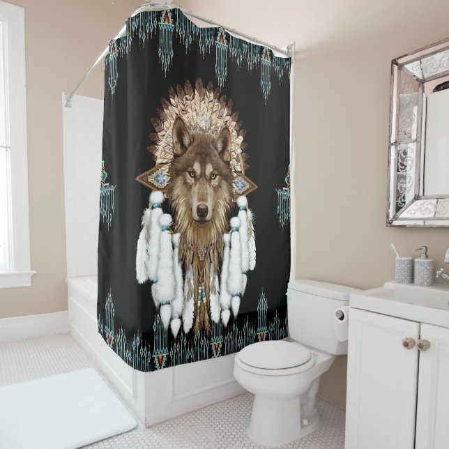 Native American Dreamcatcher Wolf 05 (In Situ)