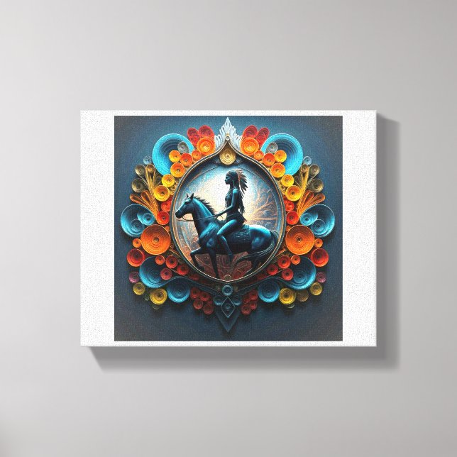 "Native American Dreamscape" Impression en toile é (Recto)