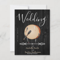 Native American Drum Arrows Black Wedding