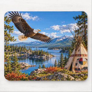 Native American Eagle Mousepad