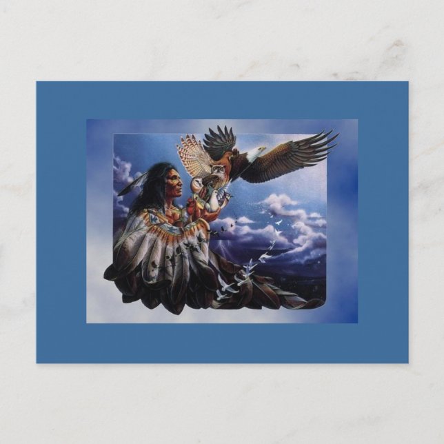 Native American Eagle Postcard (Front)