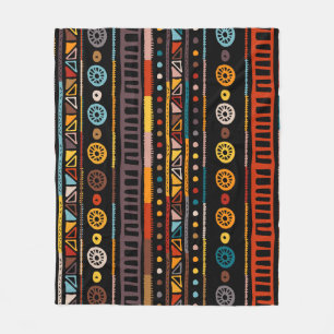 Native American Essence: Ethnic Vintage Fleece Blanket