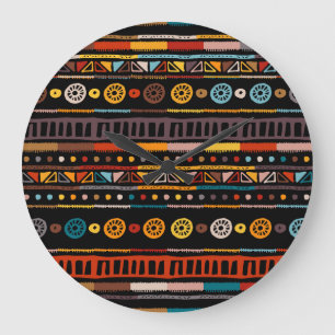 Native American Essence: Ethnic Vintage Large Clock