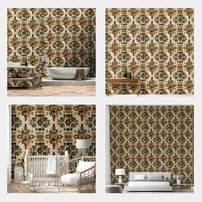 Native American Ethnic Art Tribe Pattern Vintage Wallpaper (Native American Ethnic Art Tribe Pattern Vintage)
