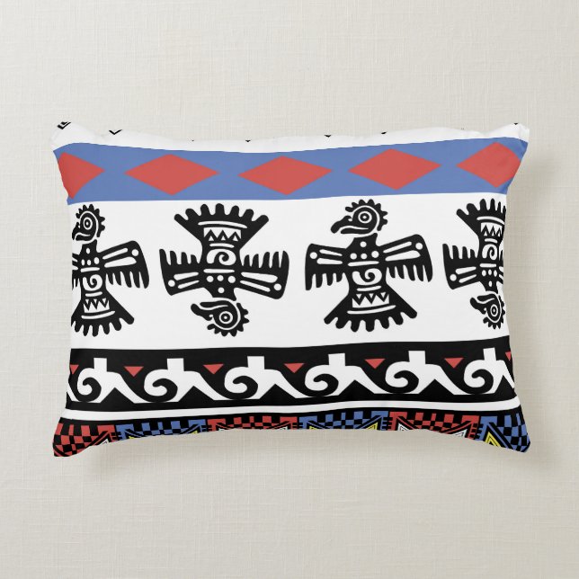 Native American Ethnic Illustration Accent Pillow (Front)
