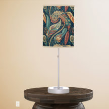 Native American Feather Swirl Terra Cotta Teal