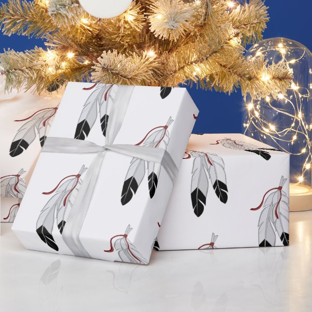 Native American Feather Wrapping Paper (Holidays)