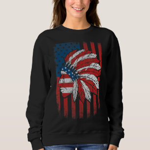 Native American Flag Usa Cherokee Indigenous Peop Sweatshirt