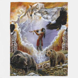 native american fleece blanket
