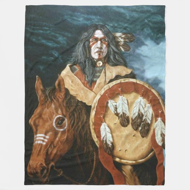 NATIVE AMERICAN  Fleece Blankets (Front)