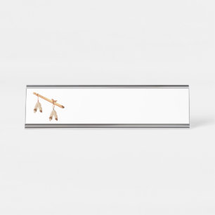 Native American Flute Desk Name Plate