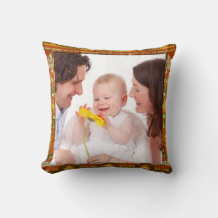 Native American Frame II + your photos & ideas Throw Pillow