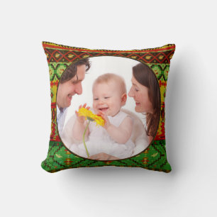 Native American Frame III + your photos & ideas Throw Pillow